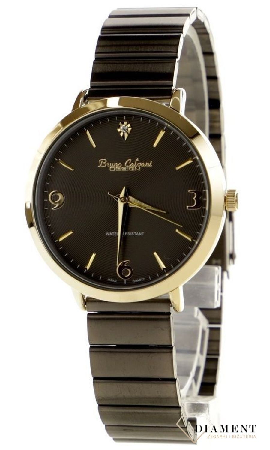 Zegarek damski czarna bransoleta Bruno Calvani BC3354 GOLD BLACK.jpg